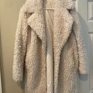Kensie off-white Teddy Coat Small Reversible